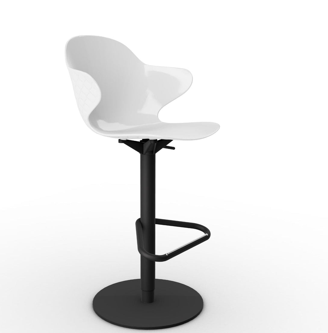 Tabouret Calligaris - Saint Tropez (Base pivotante) CS1827 avec assise en polycarbonate et base en métal pivotante-19