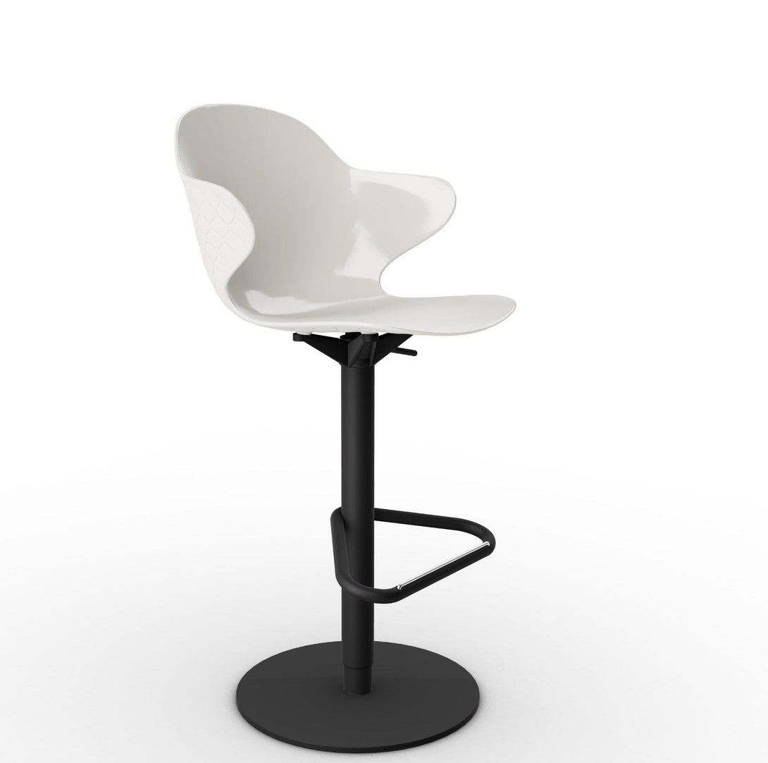 Tabouret Calligaris - Saint Tropez (Base pivotante) CS1827 avec assise en polycarbonate et base en métal pivotante-15