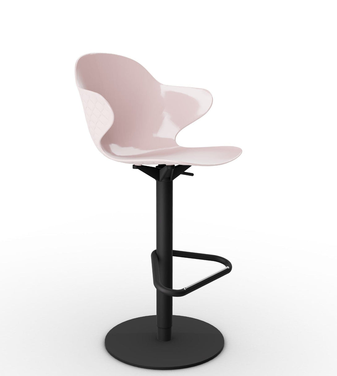 Tabouret Calligaris - Saint Tropez (Base pivotante) CS1827 avec assise en polycarbonate et base en métal pivotante-16