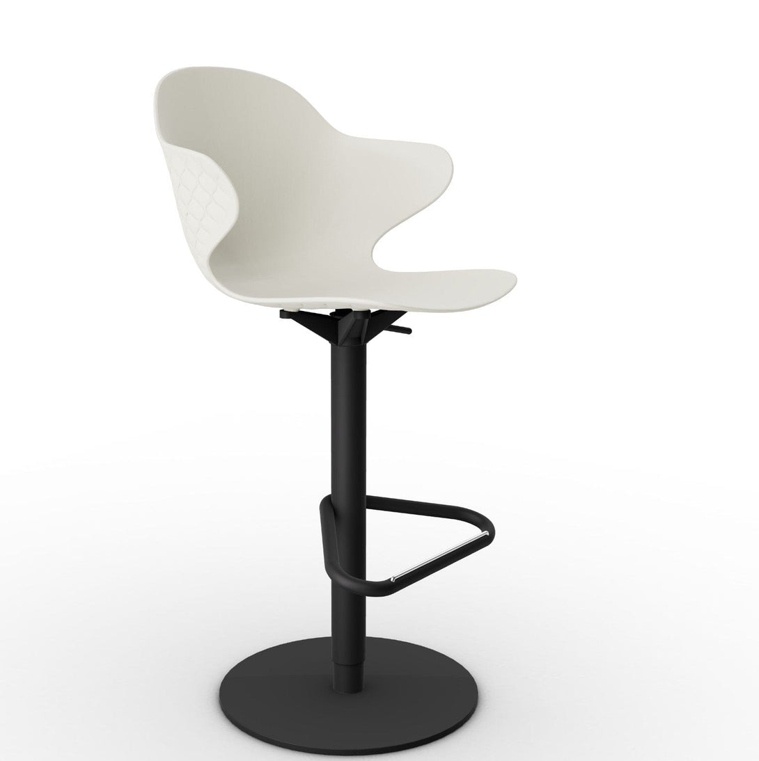 Tabouret Calligaris - Saint Tropez (Base pivotante) CS1827 avec assise en polycarbonate et base en métal pivotante-13