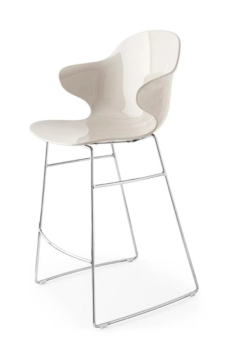 Tabouret Calligaris - Saint Tropez (Base pivotante) CS1827 avec assise en polycarbonate et base en métal pivotante-1