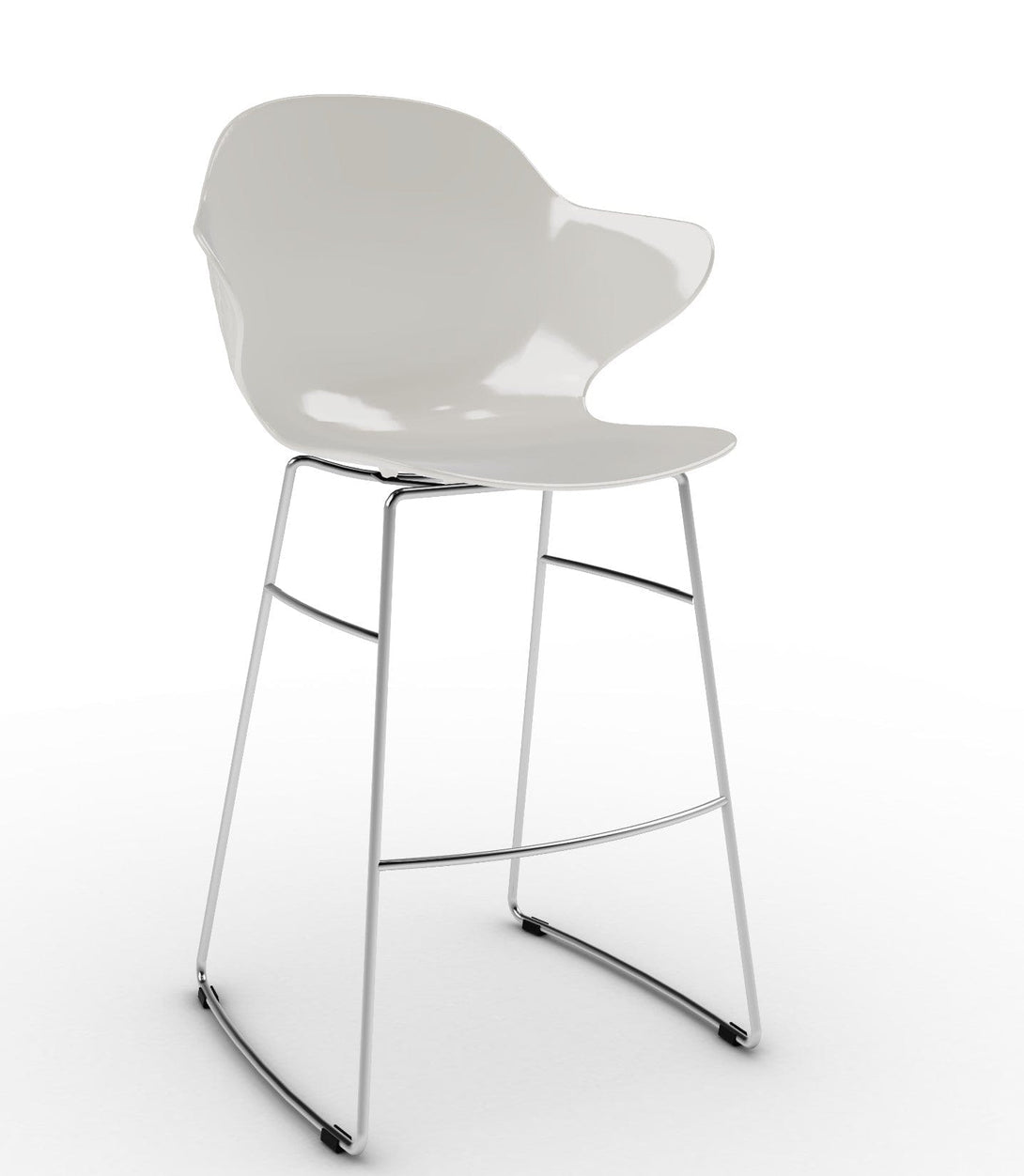 Tabouret Calligaris - Saint Tropez (Base pivotante) CS1827 avec assise en polycarbonate et base en métal pivotante-15