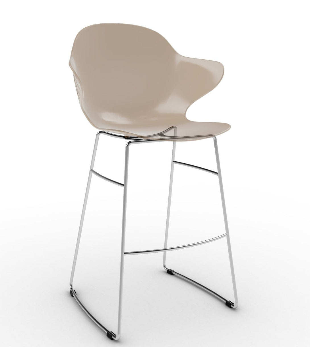 Tabouret Calligaris - Saint Tropez (Base pivotante) CS1827 avec assise en polycarbonate et base en métal pivotante-18