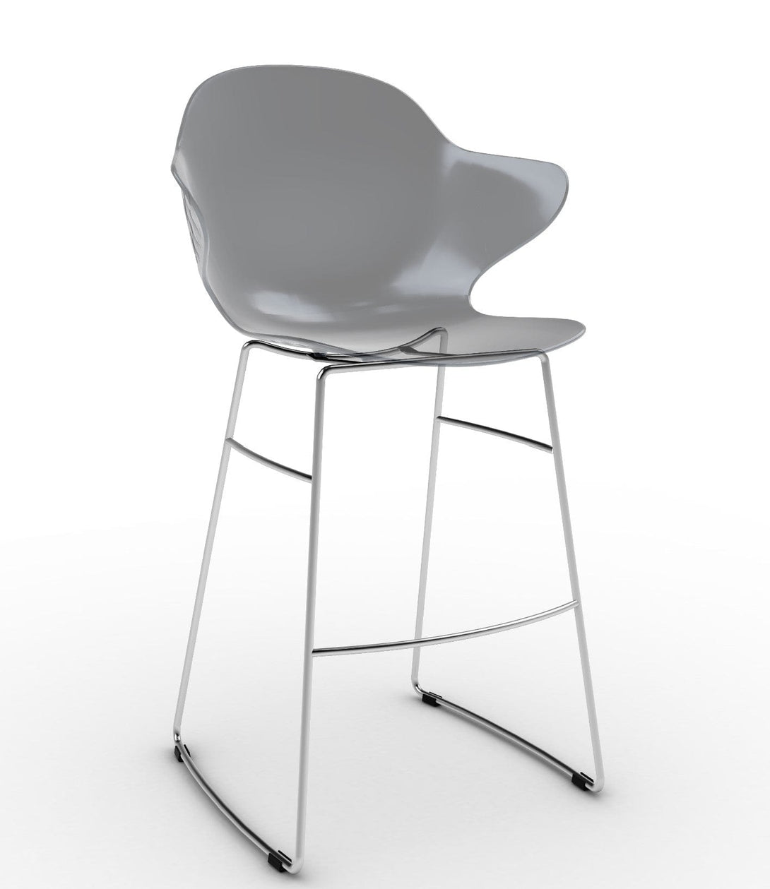 Tabouret Calligaris - Saint Tropez (Base pivotante) CS1827 avec assise en polycarbonate et base en métal pivotante-17