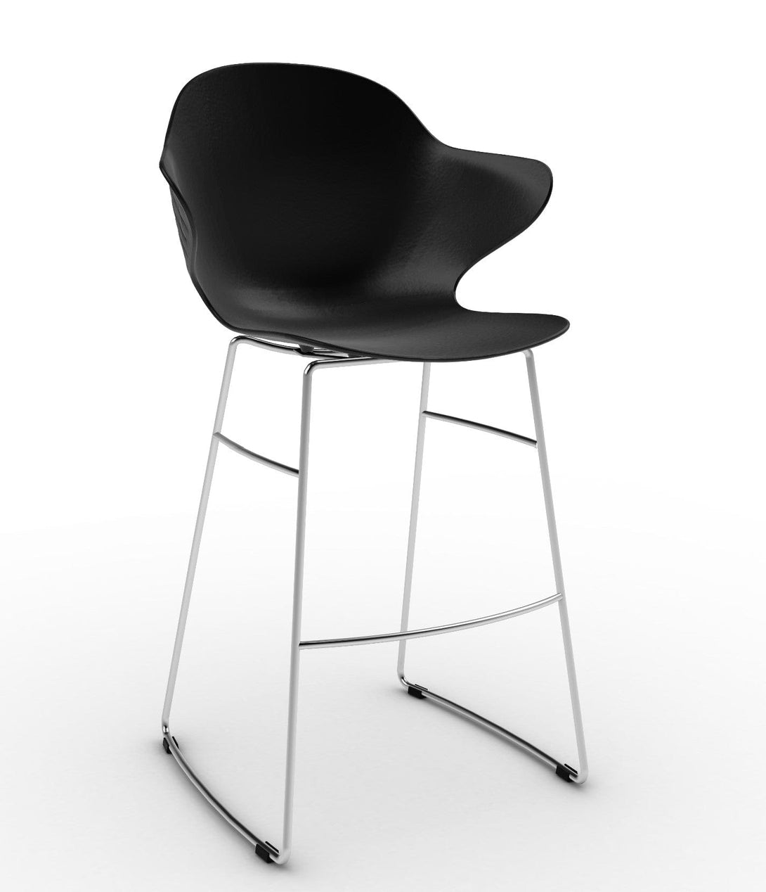 Tabouret Calligaris - Saint Tropez (Base pivotante) CS1827 avec assise en polycarbonate et base en métal pivotante-12