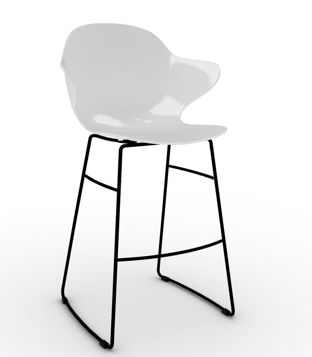 Tabouret Calligaris - Saint Tropez (Base pivotante) CS1827 avec assise en polycarbonate et base en métal pivotante-10