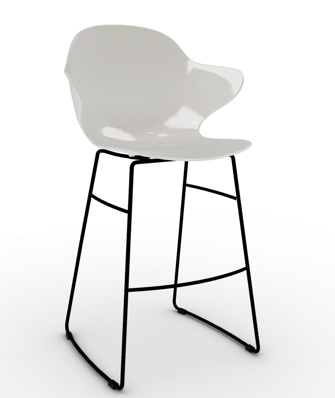 Tabouret Calligaris - Saint Tropez (Base pivotante) CS1827 avec assise en polycarbonate et base en métal pivotante-6