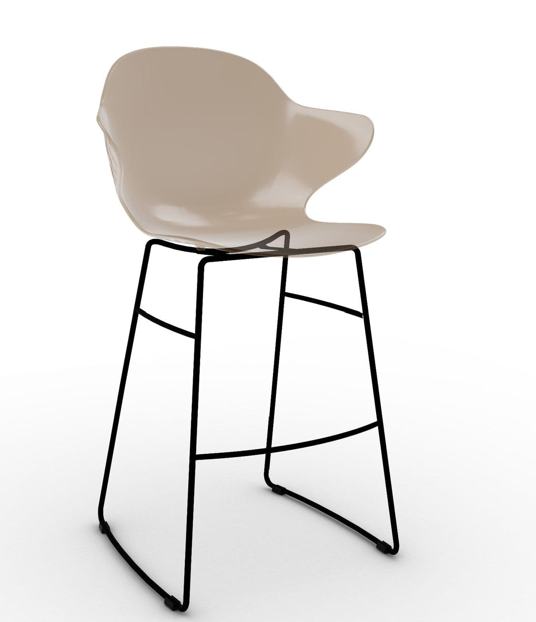 Tabouret Calligaris - Saint Tropez (Base pivotante) CS1827 avec assise en polycarbonate et base en métal pivotante-9