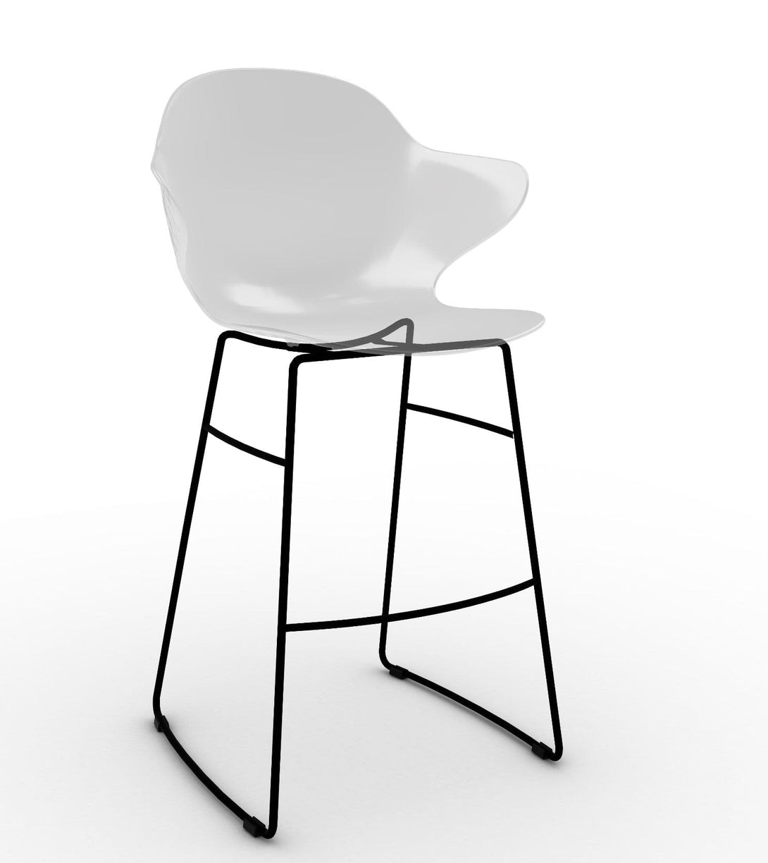 Tabouret Calligaris - Saint Tropez (Base pivotante) CS1827 avec assise en polycarbonate et base en métal pivotante-11