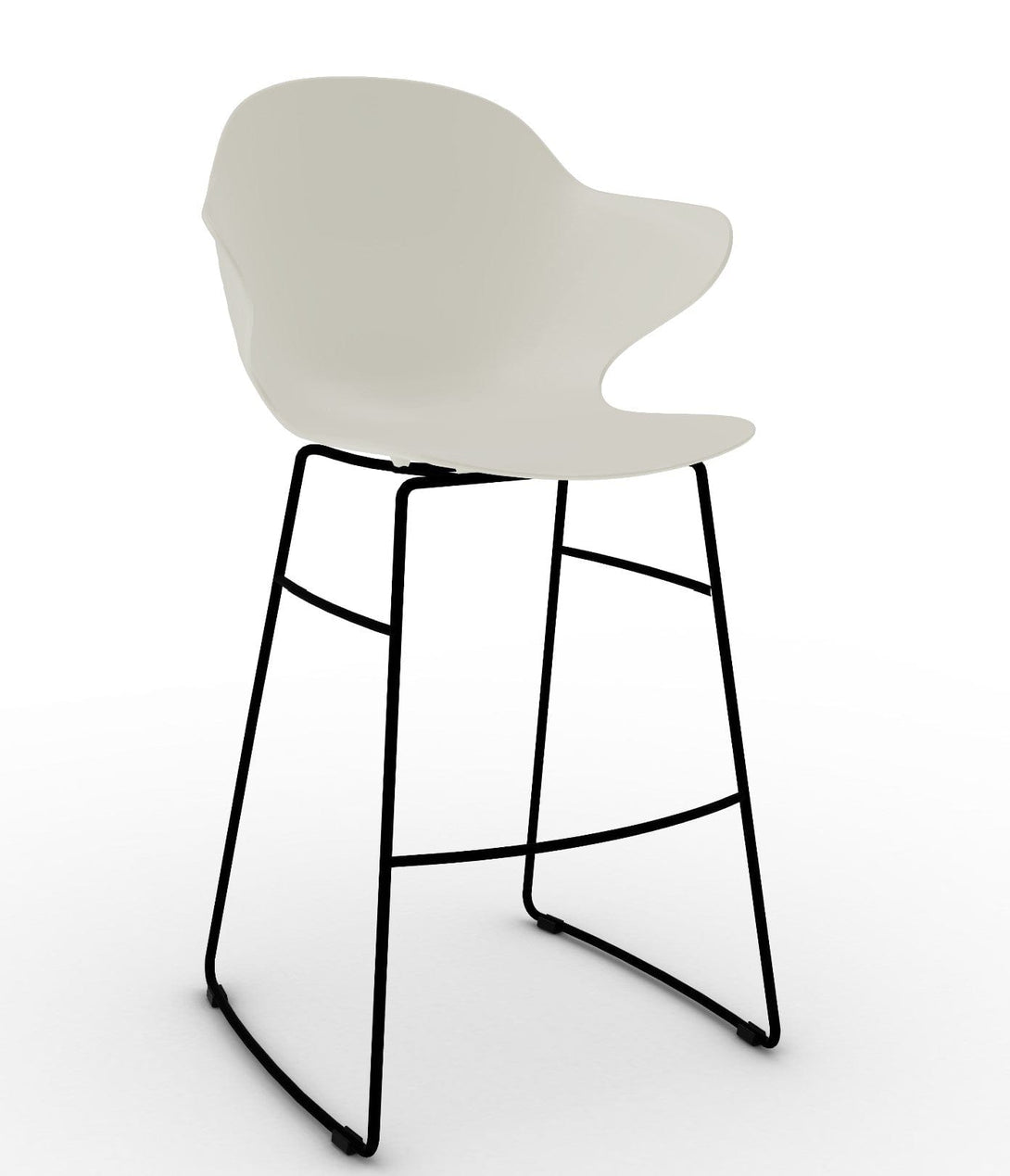 Tabouret Calligaris - Saint Tropez (Base pivotante) CS1827 avec assise en polycarbonate et base en métal pivotante-4