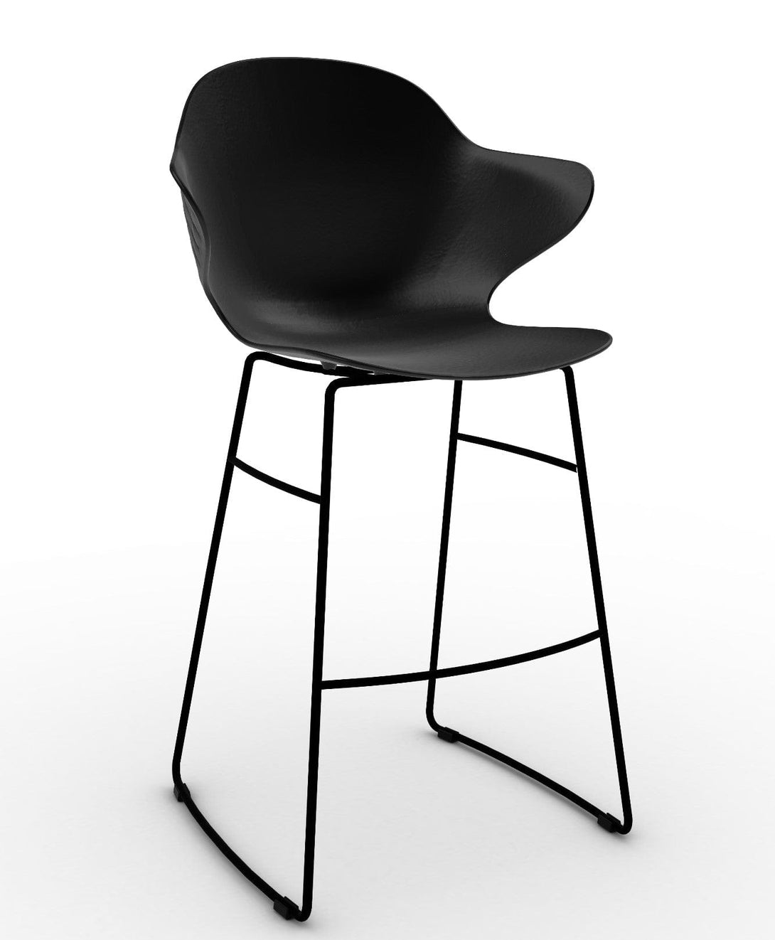 Tabouret Calligaris - Saint Tropez (Base pivotante) CS1827 avec assise en polycarbonate et base en métal pivotante-3