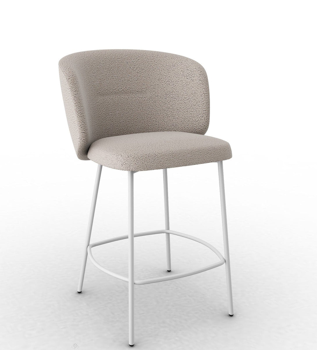 Tabouret Calligaris - Sweel (Pieds en métal) CS2214 avec assise rembourrée-14