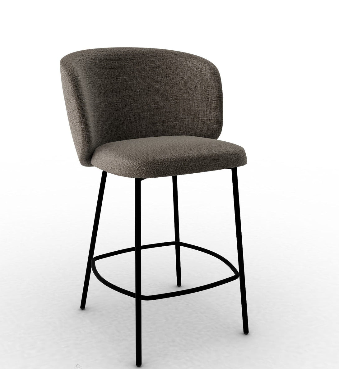 Tabouret Calligaris - Sweel (Pieds en métal) CS2214 avec assise rembourrée-4