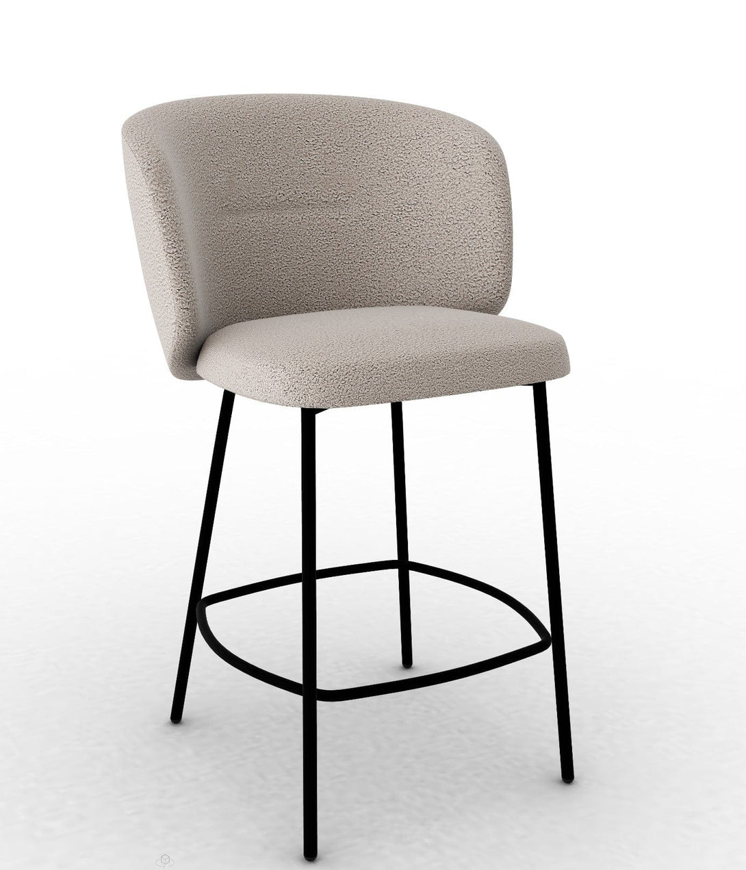 Tabouret Calligaris - Sweel (Pieds en métal) CS2214 avec assise rembourrée-8