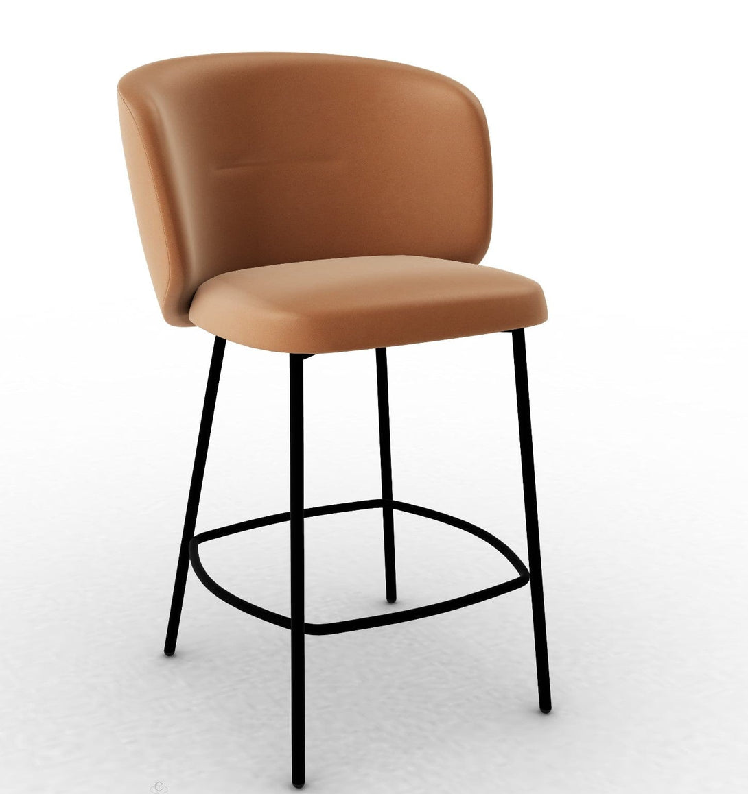 Tabouret Calligaris - Sweel (Pieds en métal) CS2214 avec assise rembourrée-6