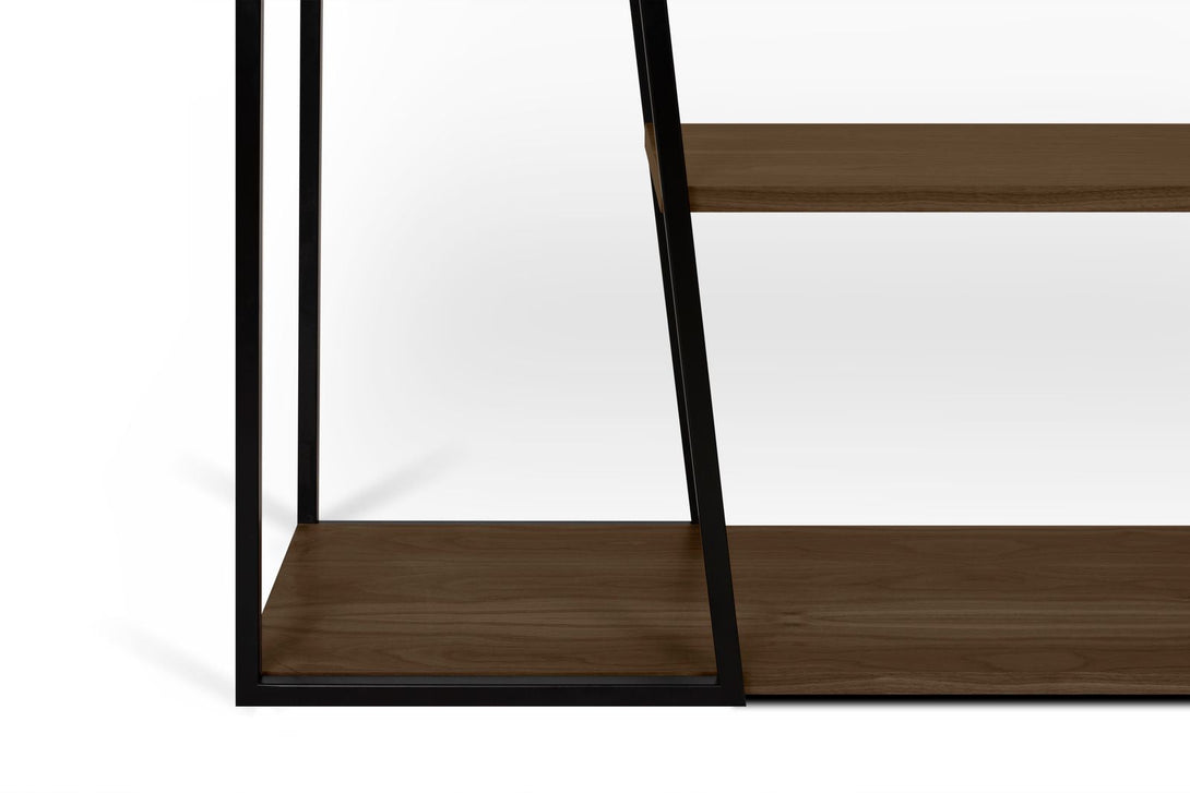 Bibliothèque Tema-Home Albi avec structure ouverte et finitions Concrete Melamine, Oak Veneer ou Walnut Veneer-20