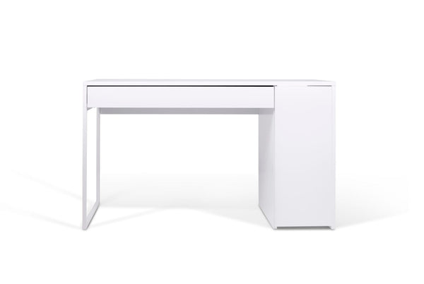 Bureau Tema Home Prado avec finition White Laqué et pieds en métal blanc-01