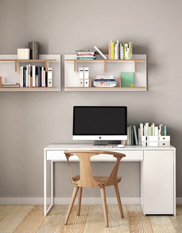 Bureau Tema Home Prado avec finition White Laqué et pieds en métal blanc-02