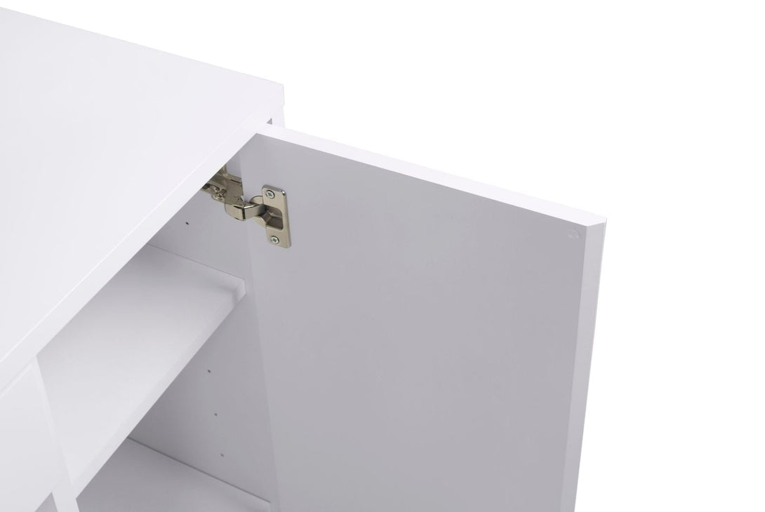 Bureau Tema Home Prado avec finition White Laqué et pieds en métal blanc-06