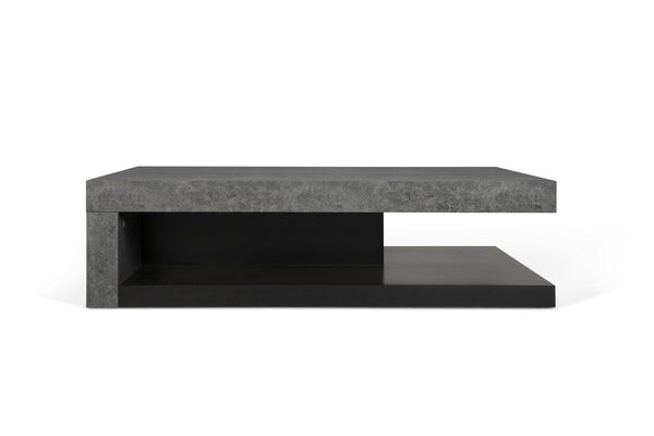 Table basse Tema Home Detroit avec plateau Concrete Melamine et pieds en métal noir-01
