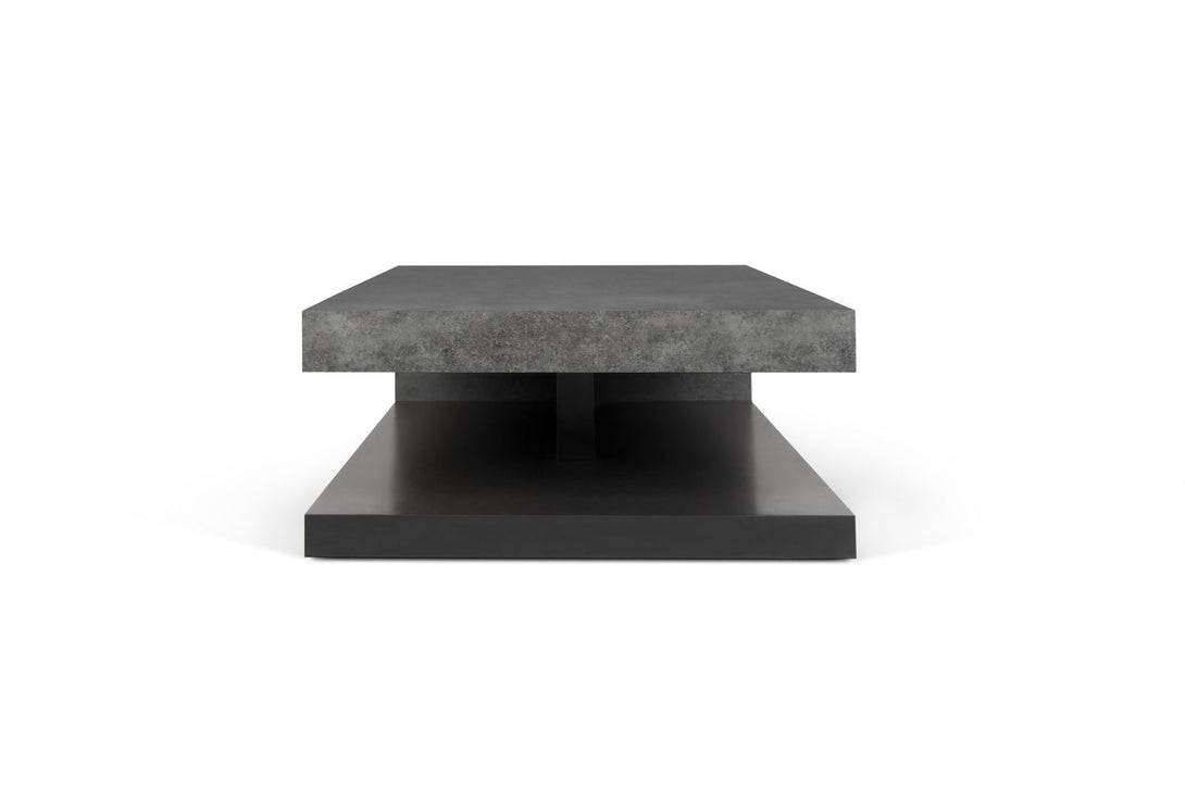 Table basse Tema Home Detroit avec plateau Concrete Melamine et pieds en métal noir-06