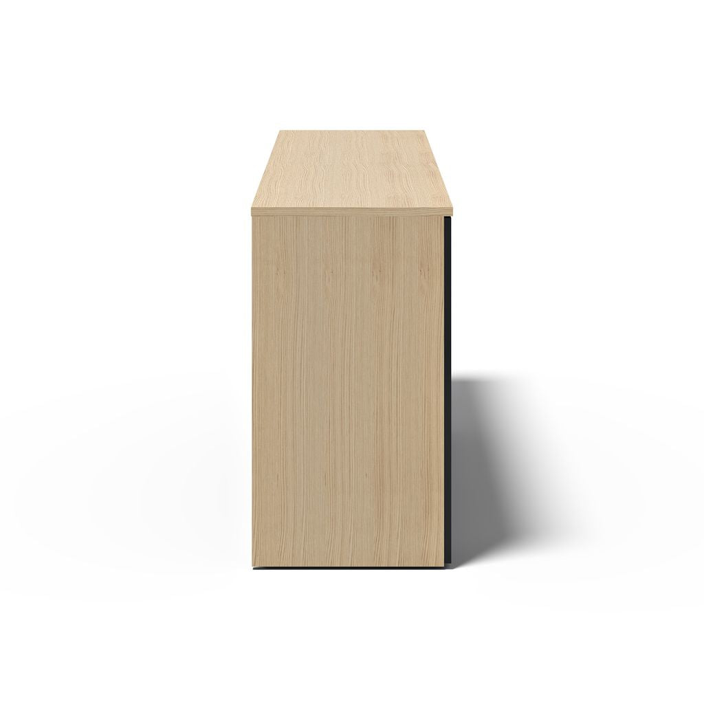 Buffet Temahome Albi avec structure métallique noire et finitions Concrete Melamine, Oak Veneer ou Walnut Veneer-08