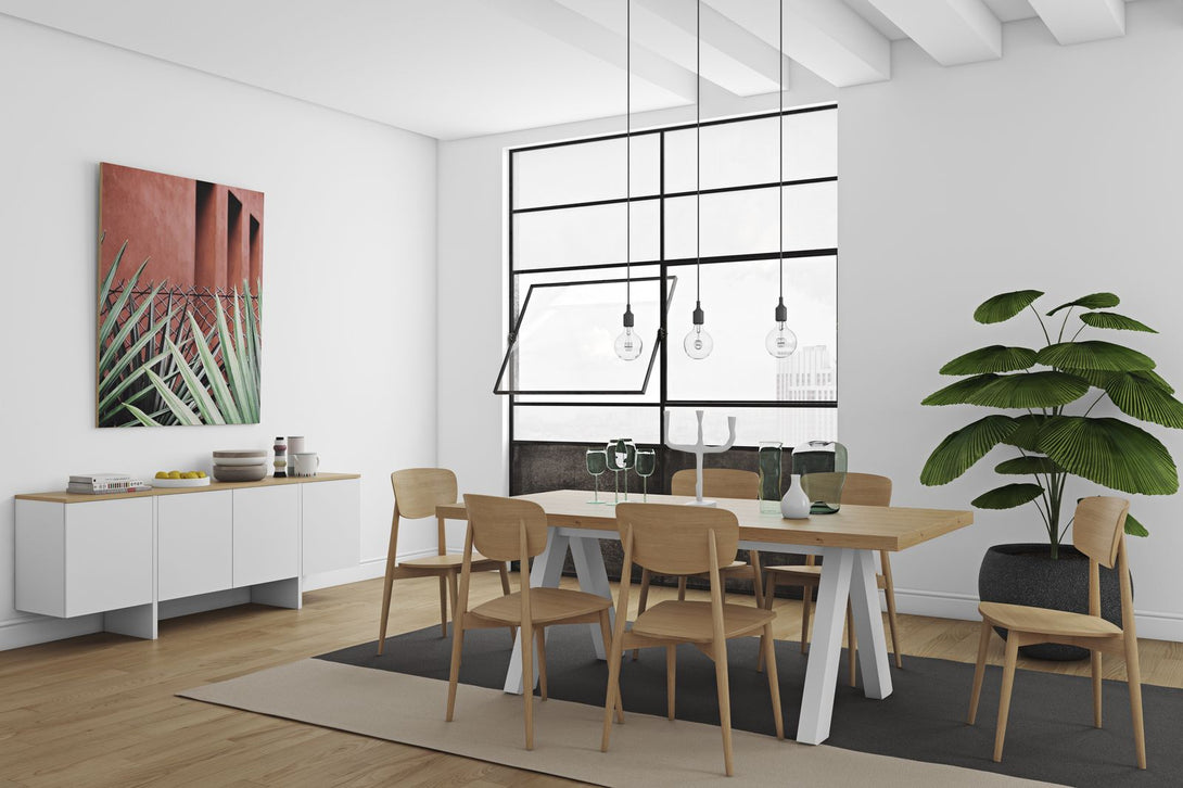Buffet Temahome Edge avec rangements en finition Oak Veneer ou Walnut Veneer avec White Laqué-03