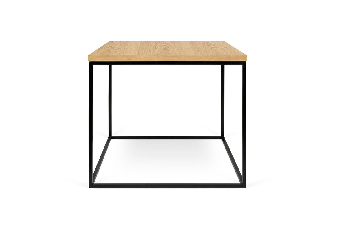Table Temahome Gleam en bois ou marbre avec pieds en métal noir, disponible en formats rectangulaire ou carré-19