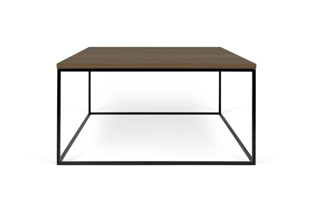 Table Temahome Gleam en bois ou marbre avec pieds en métal noir, disponible en formats rectangulaire ou carré-35