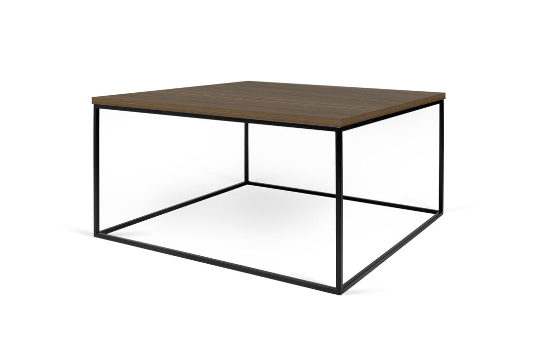 Table Temahome Gleam en bois ou marbre avec pieds en métal noir, disponible en formats rectangulaire ou carré-37