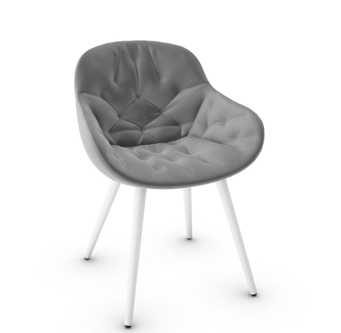 Chaise Calligaris - Igloo (Fauteuil matelassé, CS1841) avec coque enveloppante et détails matelassés-7