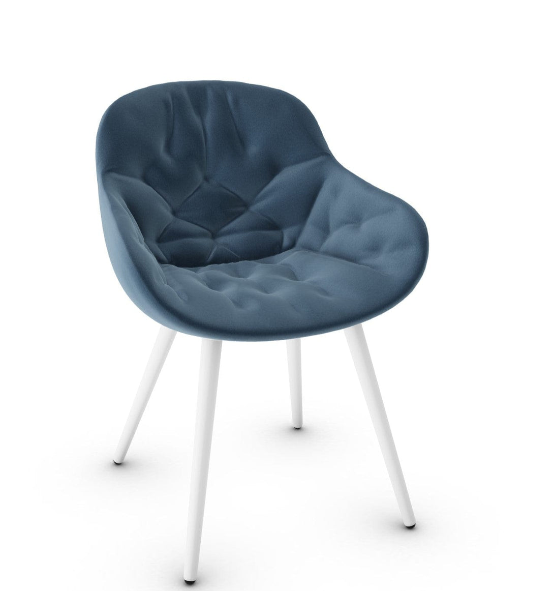 Chaise Calligaris - Igloo (Fauteuil matelassé, CS1841) avec coque enveloppante et détails matelassés-5