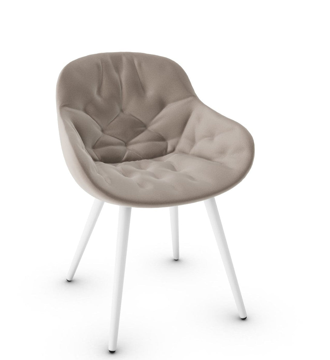 Chaise Calligaris - Igloo (Fauteuil matelassé, CS1841) avec coque enveloppante et détails matelassés-3