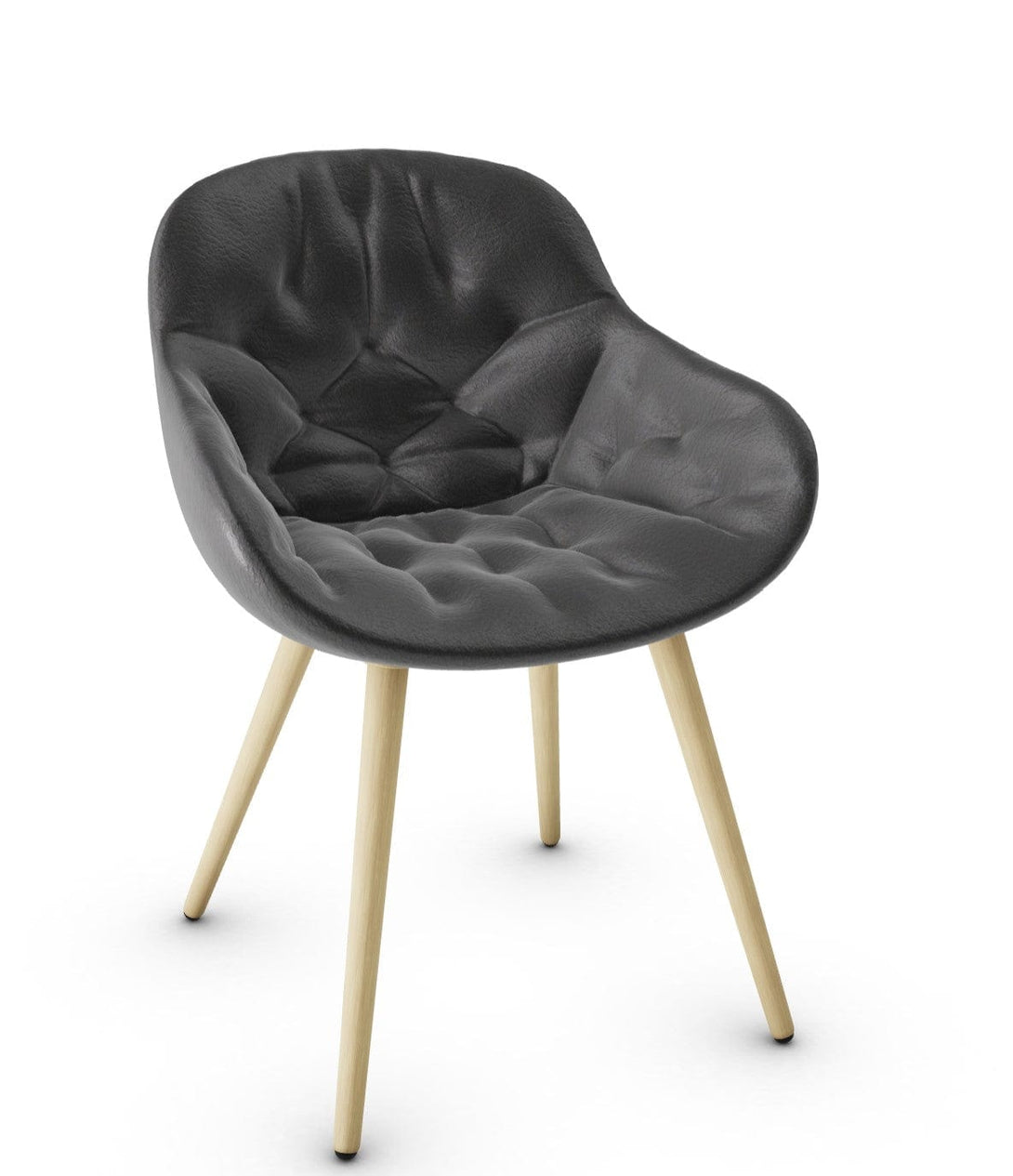 Calligaris stoel - Igloo (gewatteerde fauteuil, CS1841) met omhullende schaal en gewatteerde details-29