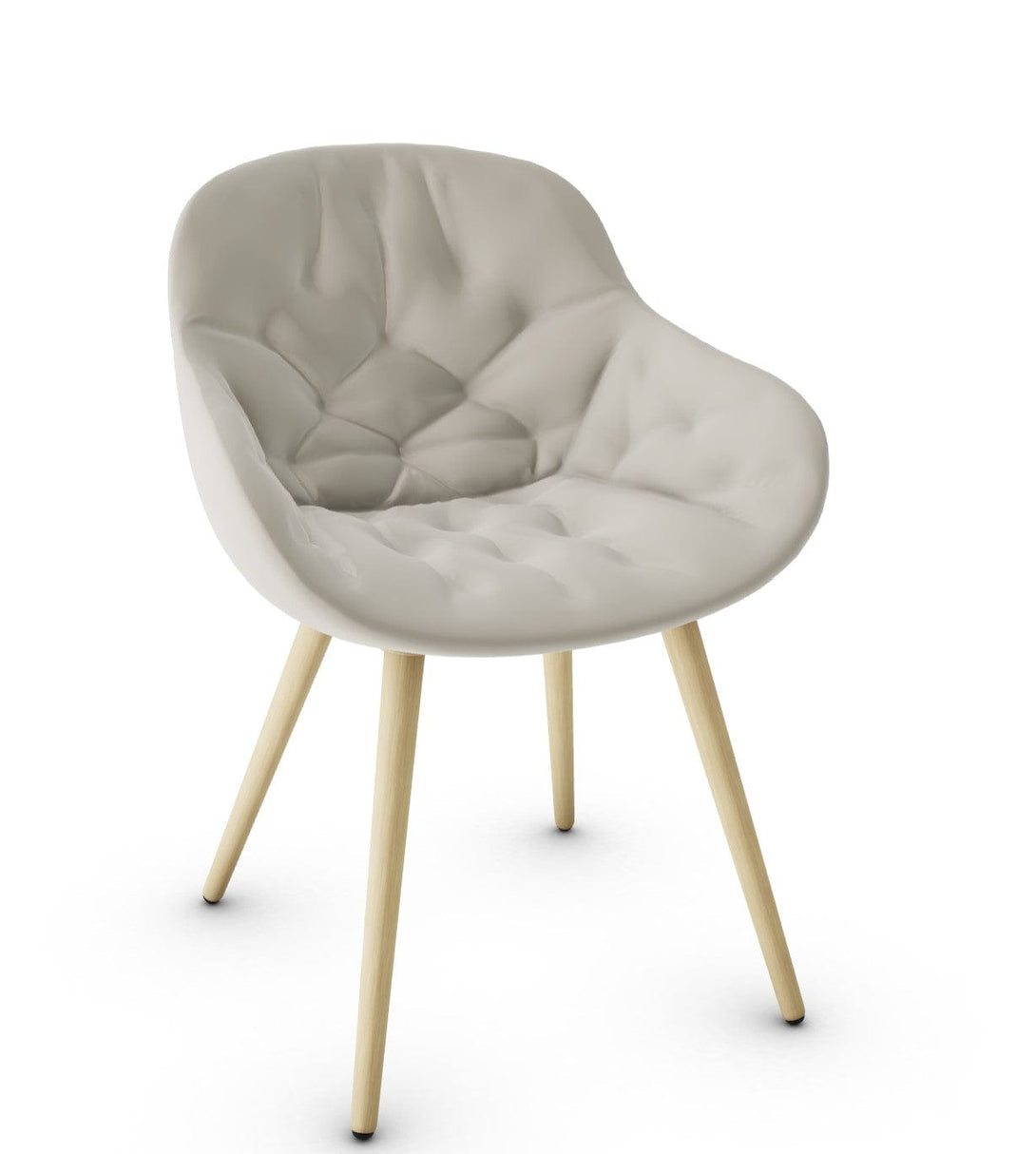 Calligaris stoel - Igloo (gewatteerde fauteuil, CS1841) met omhullende schaal en gewatteerde details-26