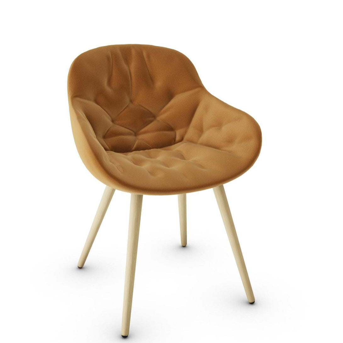 Calligaris stoel - Igloo (gewatteerde fauteuil, CS1841) met omhullende schaal en gewatteerde details-24