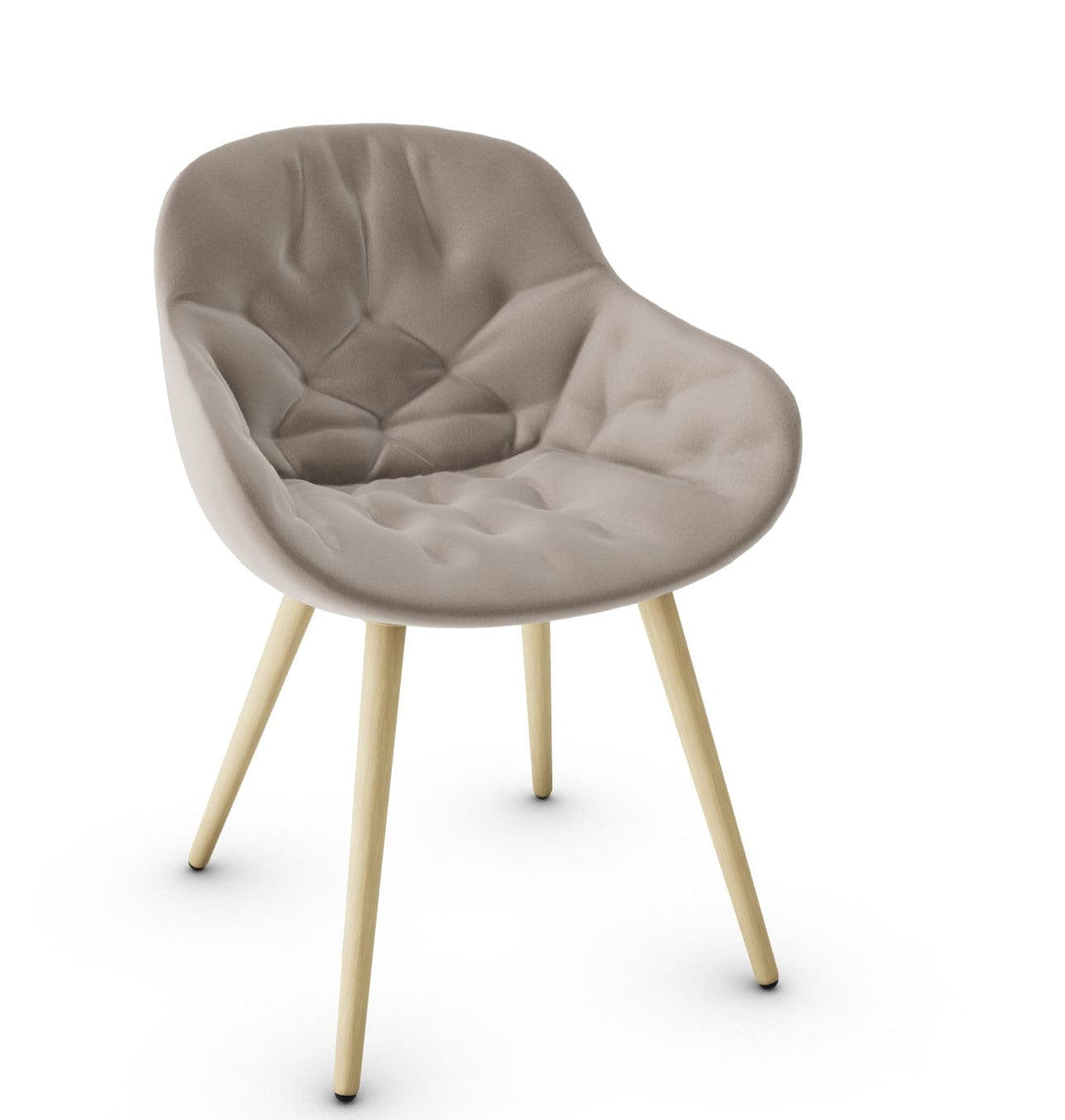 Chaise Calligaris - Igloo (Fauteuil matelassé, CS1841) avec coque enveloppante et détails matelassés-21