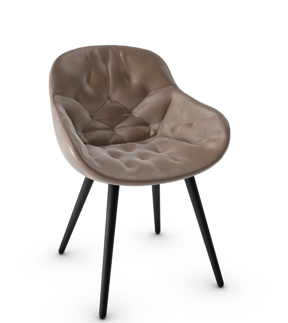 Calligaris stoel - Igloo (gewatteerde fauteuil, CS1841) met omhullende schaal en gewatteerde details-36