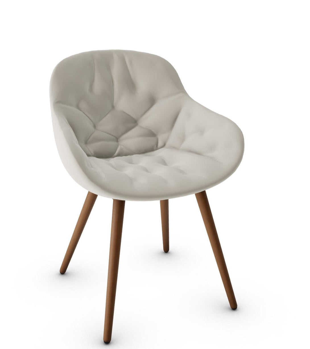 Chaise Calligaris - Igloo (Fauteuil matelassé, CS1841) avec coque enveloppante et détails matelassés-17