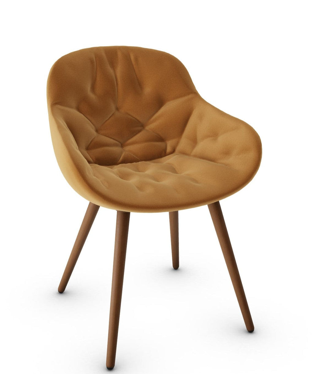 Chaise Calligaris - Igloo (Fauteuil matelassé, CS1841) avec coque enveloppante et détails matelassés-15