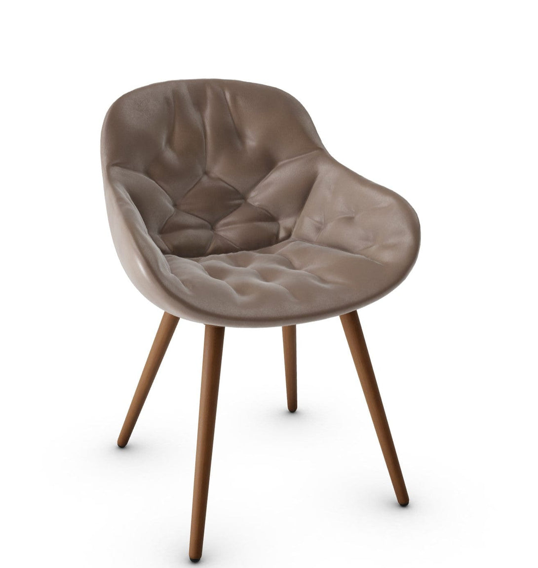 Chaise Calligaris - Igloo (Fauteuil matelassé, CS1841) avec coque enveloppante et détails matelassés-18