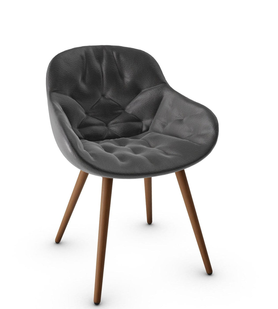 Chaise Calligaris - Igloo (Fauteuil matelassé, CS1841) avec coque enveloppante et détails matelassés-20