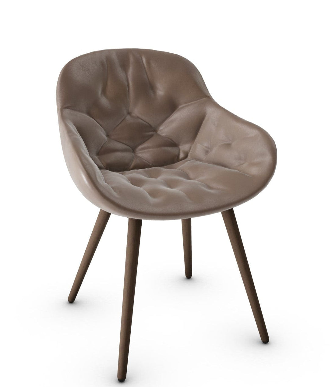 Calligaris stoel - Igloo (gewatteerde fauteuil, CS1841) met omhullende schaal en gewatteerde details-44