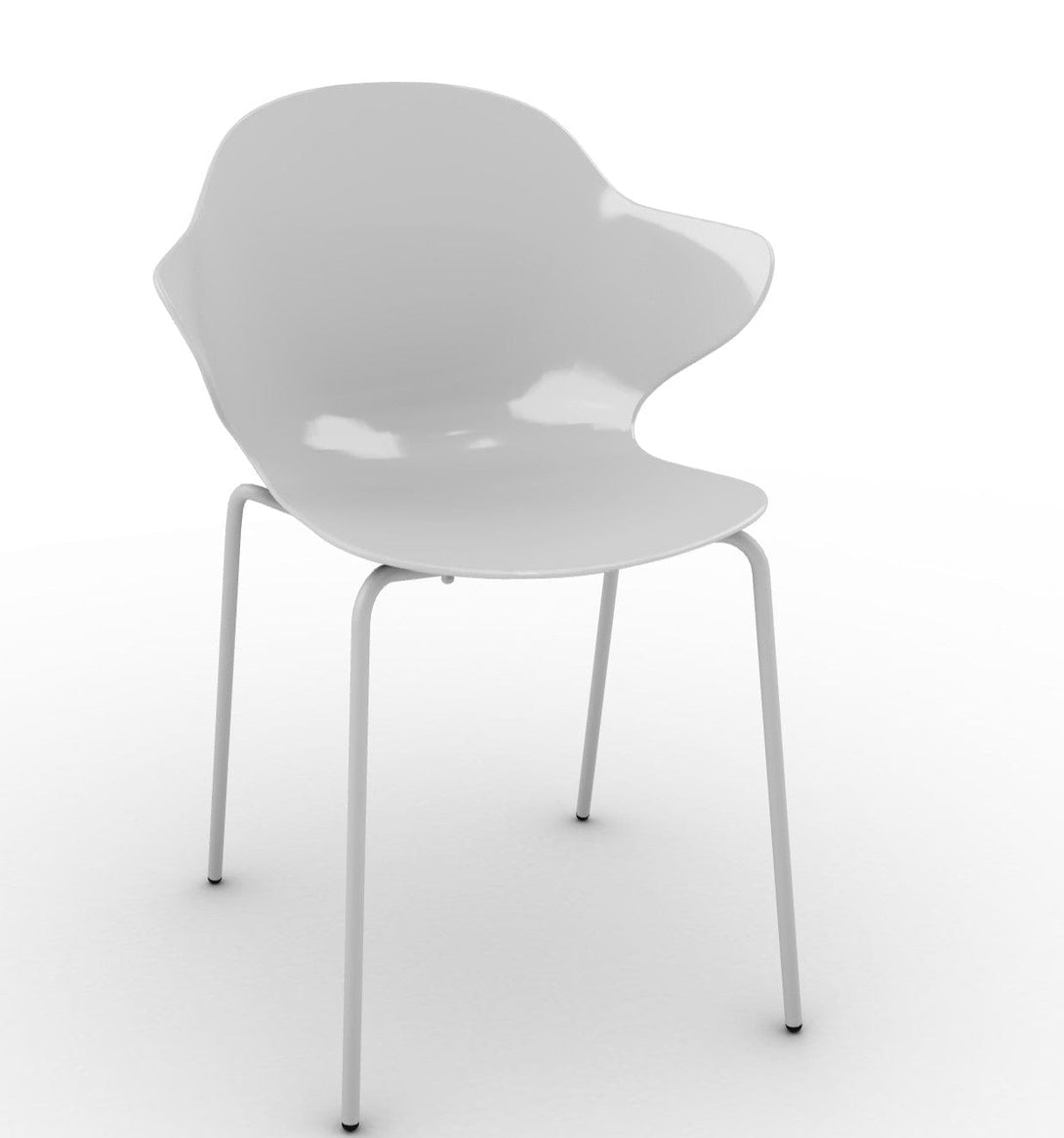 Calligaris stoel - Saint Tropez (metalen poten, CS1845) met gewatteerde rugleuning en metalen frame-29