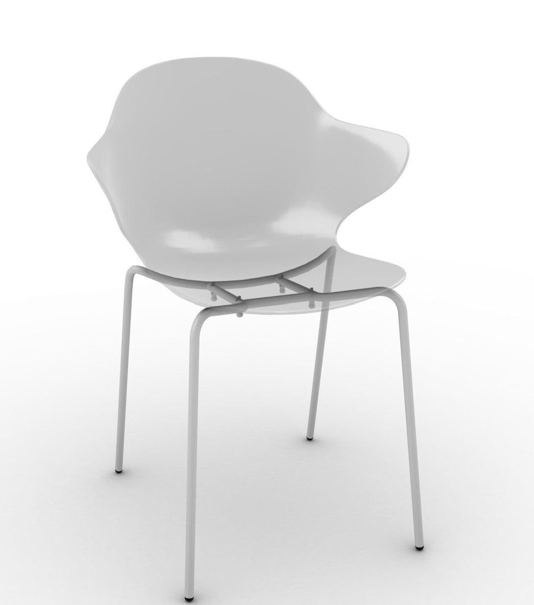 Calligaris stoel - Saint Tropez (metalen poten, CS1845) met gewatteerde rugleuning en metalen frame-30