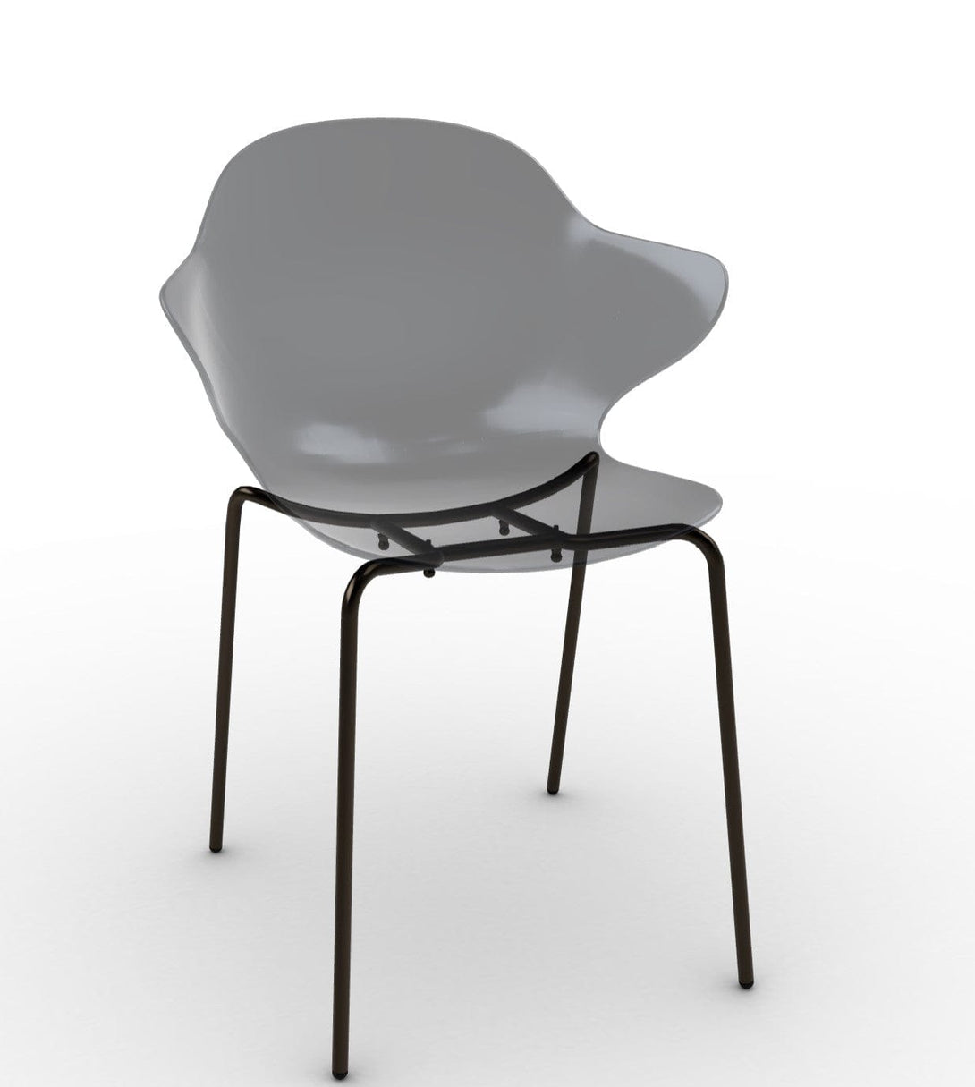 Calligaris stoel - Saint Tropez (metalen poten, CS1845) met gewatteerde rugleuning en metalen frame-54