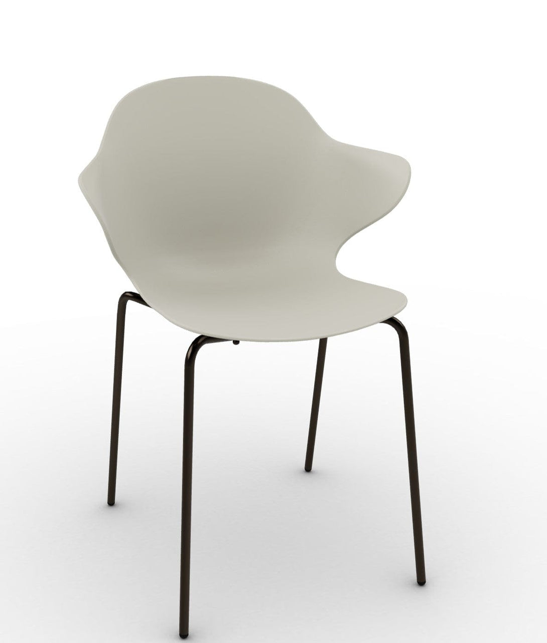 Calligaris stoel - Saint Tropez (metalen poten, CS1845) met gewatteerde rugleuning en metalen frame-50