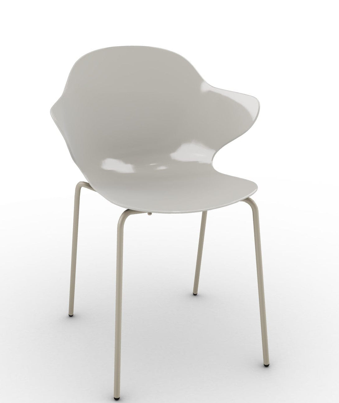 Calligaris stoel - Saint Tropez (metalen poten, CS1845) met gewatteerde rugleuning en metalen frame-34