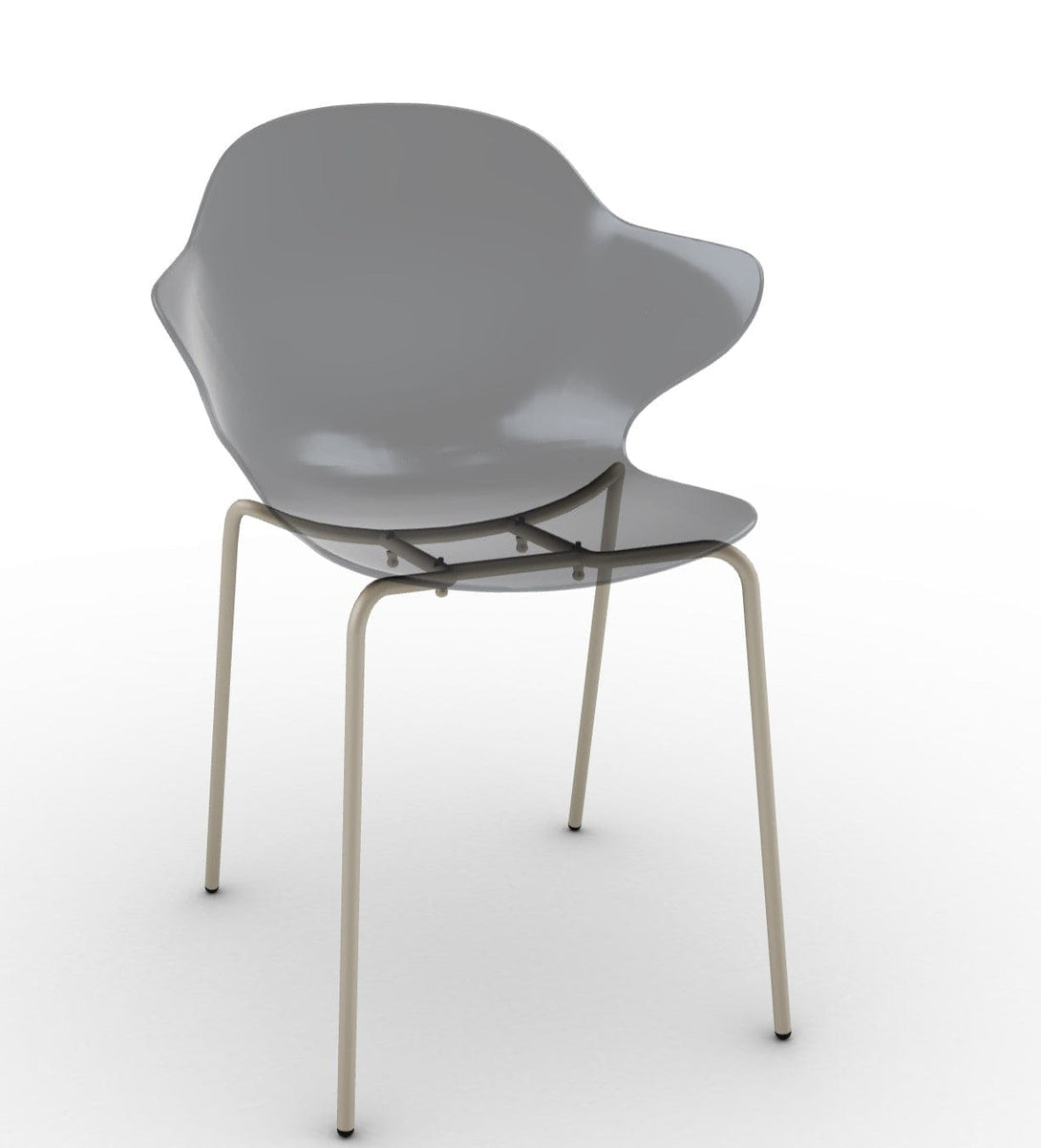 Calligaris stoel - Saint Tropez (metalen poten, CS1845) met gewatteerde rugleuning en metalen frame-36