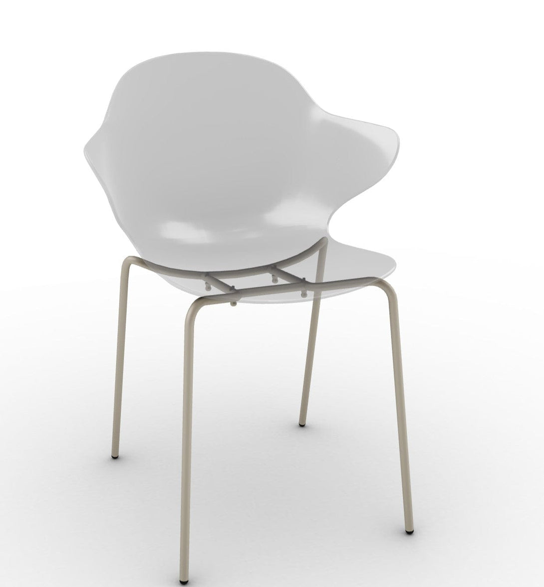 Calligaris stoel - Saint Tropez (metalen poten, CS1845) met gewatteerde rugleuning en metalen frame-39